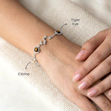 Wearing the Leo constellation bracelet – silver