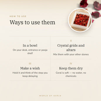 Red Coral Chips (Moonga) – ways to use them, how to use and where to keep it