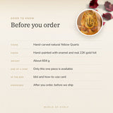 Hand-Painted Yellow Quartz Ganesha (604 g) – good to know before you order