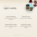 Green Aventurine Crystal Candle – light it safely, how to use and where to keep it
