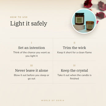 Green Aventurine Crystal Candle – light it safely, how to use and where to keep it