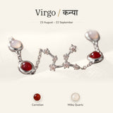 Virgo zodiac constellation bracelet for women – silver