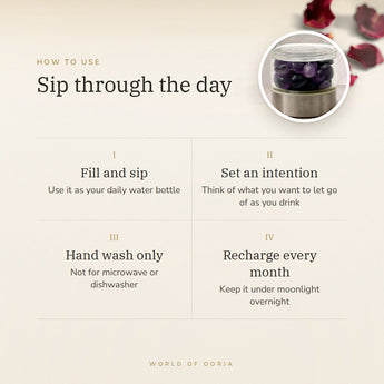 Amethyst Water Bottle – sip through the day, how to use and where to keep it