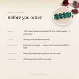 Green Aventurine Mala – good to know before you order: what is in the box, energised after order