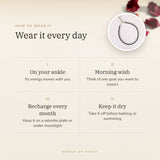 How to wear your Black Spinel Anklet – daily wear, recharge on selenite or moonlight