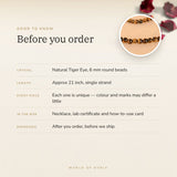 Tiger Eye Necklace – good to know before you order: what is in the box, energised after order