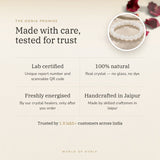 The Oorja promise – Milky Quartz Bracelet, lab certified and energised after you order