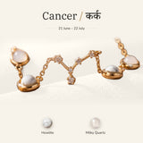 Cancer zodiac constellation bracelet for women – gold