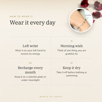 How to wear your Taurus constellation bracelet – recharge on selenite or moonlight