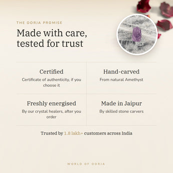The Oorja promise – Amethyst Ganesh Ji Murti