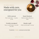The Oorja promise – Dhan Yog Tea Light Holder, natural crystal chips energised after you order