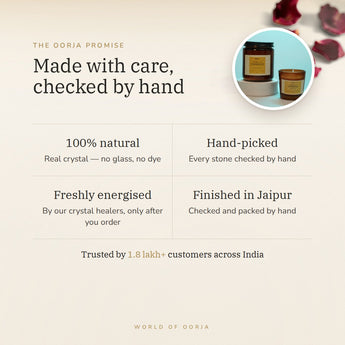 The Oorja promise – Citrine Crystal Candle