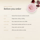 Rose Quartz Tumble Stones – good to know before you order