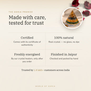 The Oorja promise – Dhan Yog Energy Pyramid