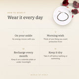 How to wear your Triple Protection Anklet – daily wear, recharge on selenite or moonlight