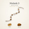 Mulank 3 Jupiter Charm Bracelet – Citrine & Tiger Eye – Mulank 3 Jupiter charm bracelet on a plain background