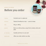 Amethyst Crystal Candle – good to know before you order
