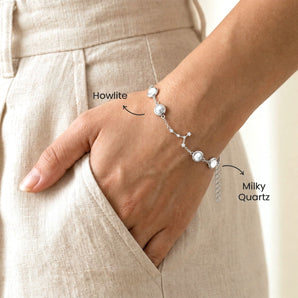 Wearing the Cancer constellation bracelet – silver