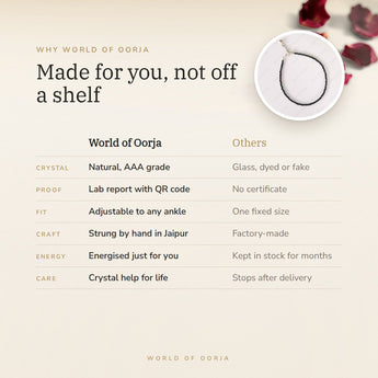 Why World of Oorja – Black Spinel Anklet made for you, handcrafted in Jaipur