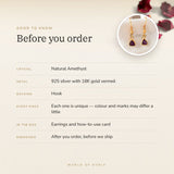 Amethyst Hanging Earrings – good to know before you order: what is in the box, energised after order