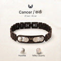 Cancer zodiac bracelet with Howlite and Milky Quartz – Kark rashi crystal bracelet