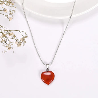 Carnelian Heart Pendant - WorldOfOorja