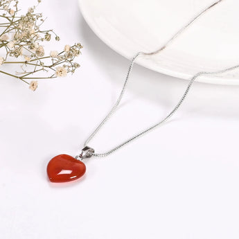 Carnelian Heart Pendant - WorldOfOorja