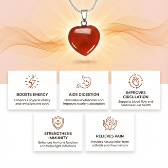 Carnelian Heart Pendant - WorldOfOorja