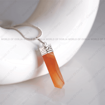 Carnelian Pencil Pendant - WorldOfOorja