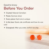 Carnelian Studs – good to know before you order