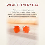 How to wear your Carnelian Studs
