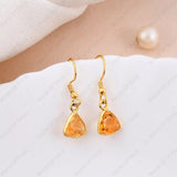 Citrine Hanging Earring - WorldOfOorja