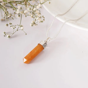 Citrine Pencil Pendant - WorldOfOorja