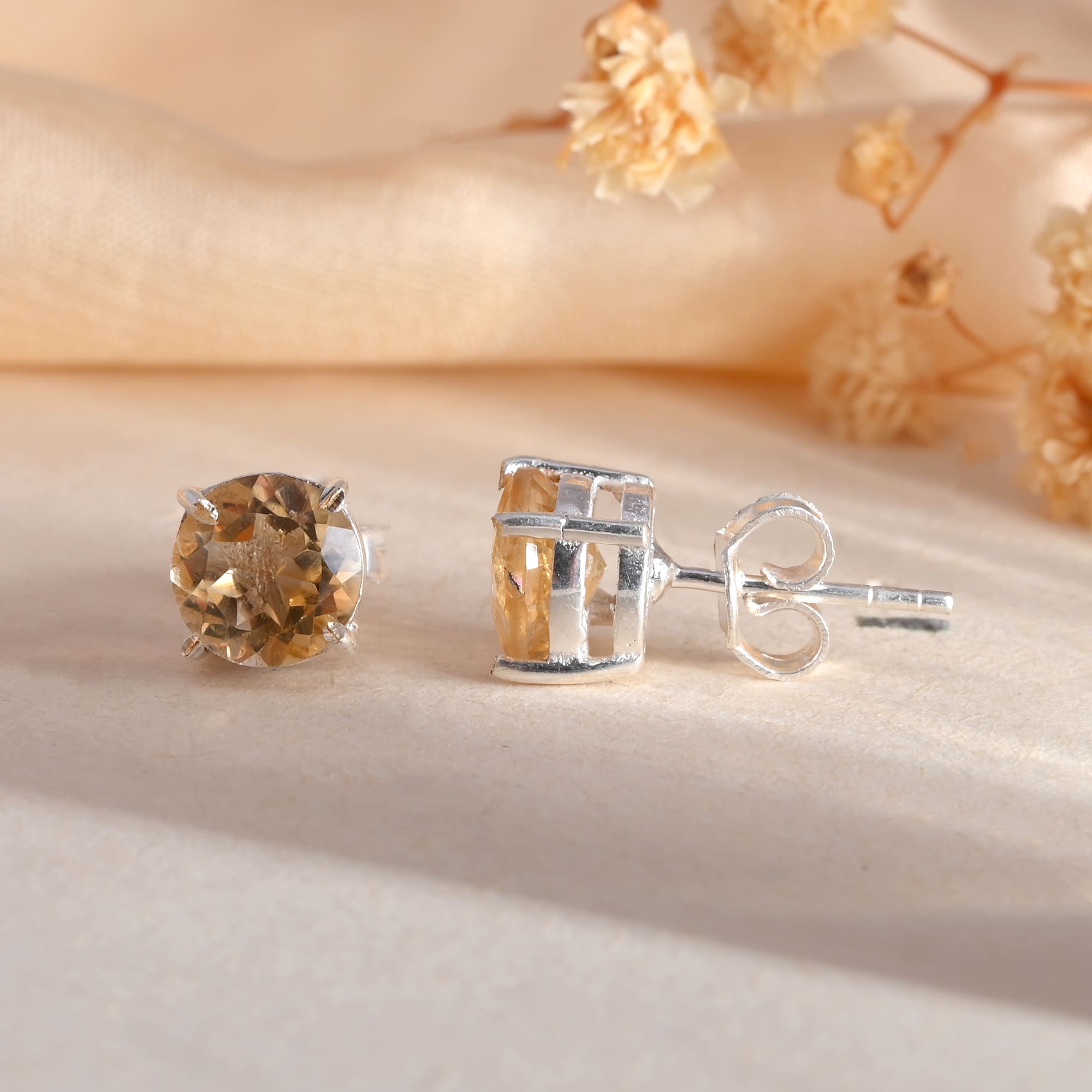 Citrine Studs - WorldOfOorja