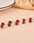 Clear Quartz and Rudraksha Mala - WorldOfOorja