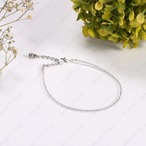 Clear Quartz Anklet - WorldOfOorja