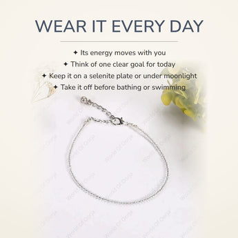 How to wear your Clear Quartz Anklet