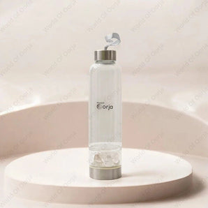 Clear Quartz Crystal Infused Water Bottle - WorldOfOorja