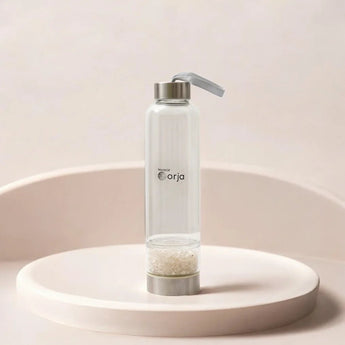 Clear Quartz Crystal Infused Water Bottle - WorldOfOorja