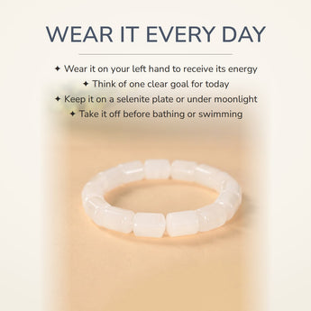 How to wear your Clear Quartz Cylinder Bracelet