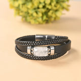 Clear Quartz Leather Bracelet – image 1