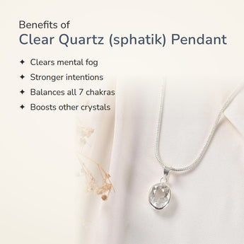 Benefits of Clear Quartz (sphatik) Pendant – World of Oorja