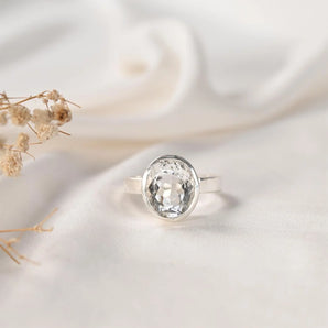 Clear Quartz (Sphatik) Ring – Clarity, Focus & Manifestation – image 1