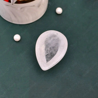 Clear Quartz (Sphatik) Crystal Diya - WorldOfOorja