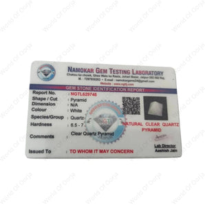 Clear Quartz (Sphatik) Pyramid - WorldOfOorja