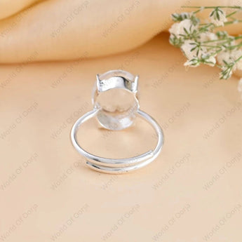 Clear Quartz (sphatik) Ring - WorldOfOorja