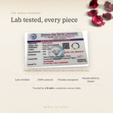 Dhan Yog bracelet lab certificate with QR code – The Oorja promise