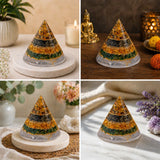 Dhan Yog Energy Pyramid with Selenite Base - WorldOfOorja