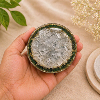 Dhan Yog Energy Pyramid with Selenite Base - WorldOfOorja