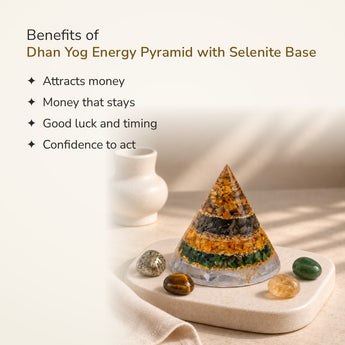 Benefits of Dhan Yog Energy Pyramid with Selenite Base – World of Oorja
